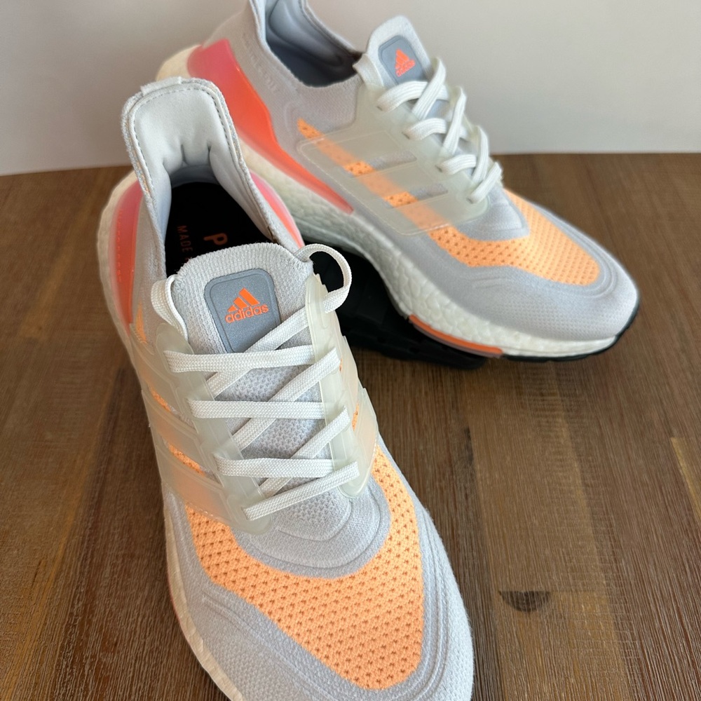 Adidas Women's UltraBoost 21 ‘White Acid Orange’ Sneakers